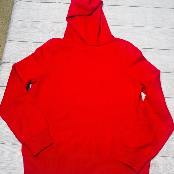 Life Is Good Red Hoodie Sweater Dog Snow Winter Women Size XL Knit NWT - Picture 5 of 6